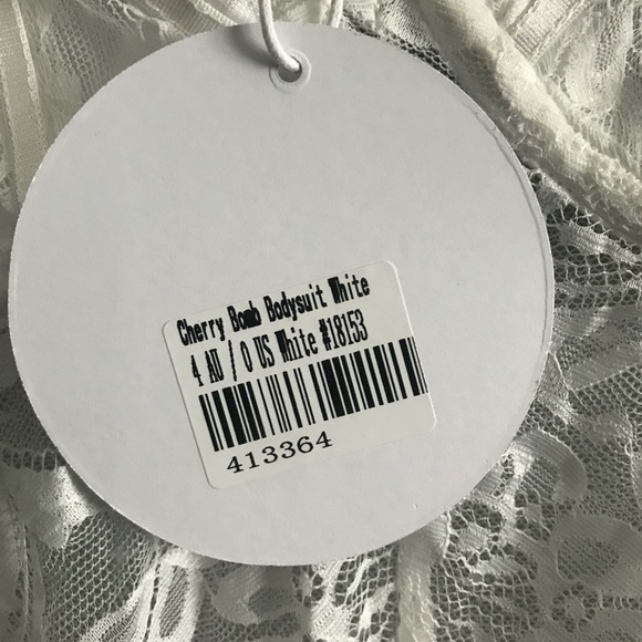 Princess Polly Cherry Bomb White Lace Bodysuit - Picture 5 of 5